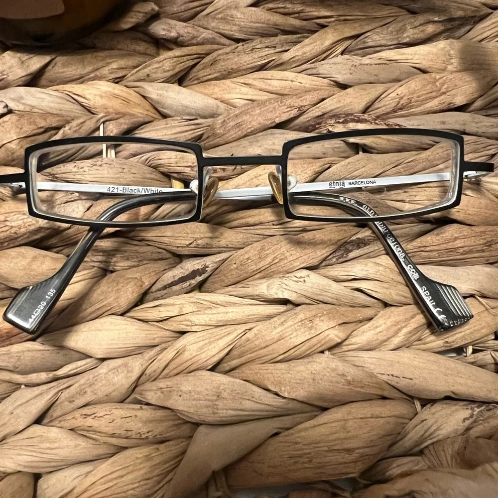 Etnia Barcelona frames 421 Black‎ white FRAMES ONLY with case